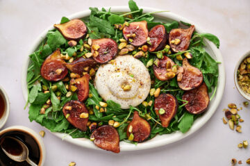Fig & Arugula Salad with Burrata.